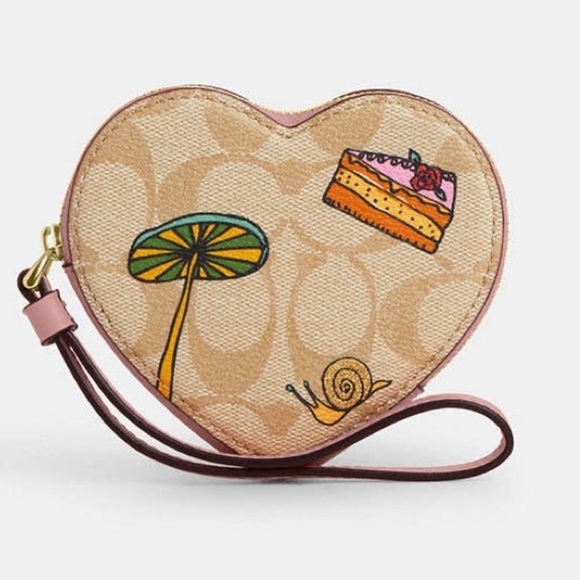 Coach Handbags - Coach X Observed By Us Heart Wristlet In Signature Canvas! NWT💗